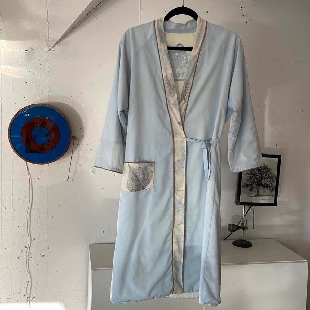 3/$30 Super soft cotton robe with leaf detailing